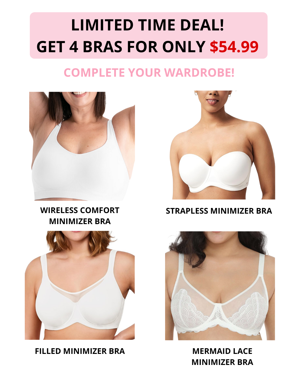 All In One Minimizer Bra Set!